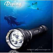 cree u2*3 led diving flashlight 3800lumens police flash light